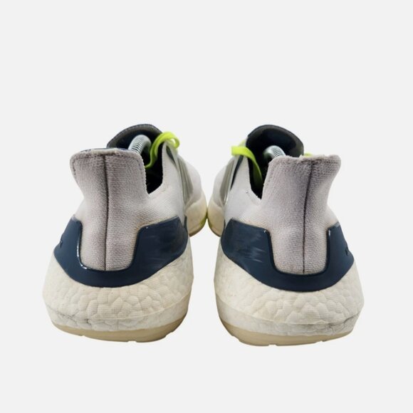 Adidas Ultraboost 22 White Grey Linen Volt Green Running Sneakers Men’s Sz 12.5